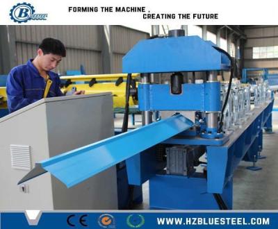 Ridge Cap Forming Machine 0.3-0.8mm Thickness 14-22 Roller Stations Chain Drive