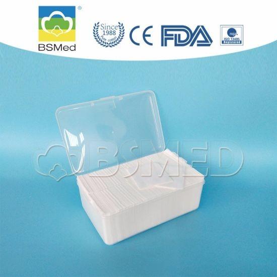 Pedaço de limpeza facial Remover de maquiagem de olhos descartável Pedaços molhados Pedaço de algodão