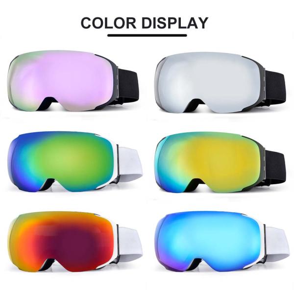 Removable Lenses Custom Logo Magnetic Ski Goggles for Adults' Outdoor Activities