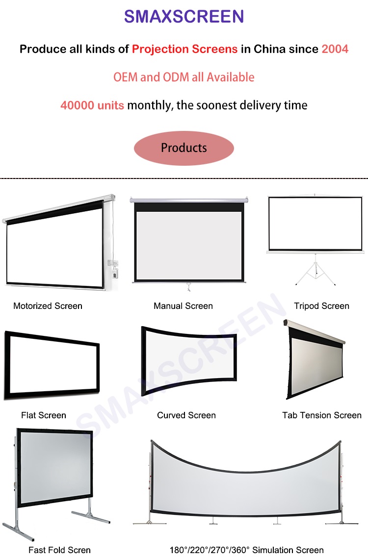 быстрый складывая легковес экрана репроектора 400inch с тканью задней проекции