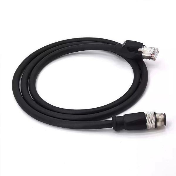MV-IDA-E-M12A8pF-RJ45-HF-30m is compatible with Hikvision Robot M12 Gigabit Industrial Line