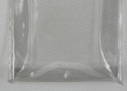 Clear Waterproof PVC plastic Cosmetic Brush Packaging Bags with Hanger and Button