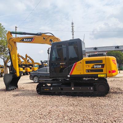 Secondhand Used Sany Excavator Backhoe Crawler Machine 13Ton Sany Sy135 Sy135C