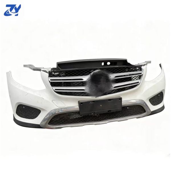 For Mercedes-Benz GLC43 GLC300 AMG X253 W253 2016-2019 Front Bumper Kit with Grille Chrome Trim Kit