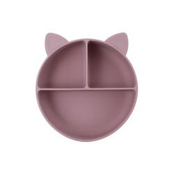 Cat Style Kids Silicone Bowl , Colorful Silicone Divided Suction Plate OEM