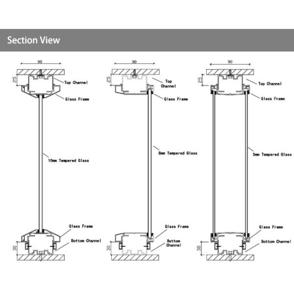Алюминиевые перегородки легко собираются и демонтируются