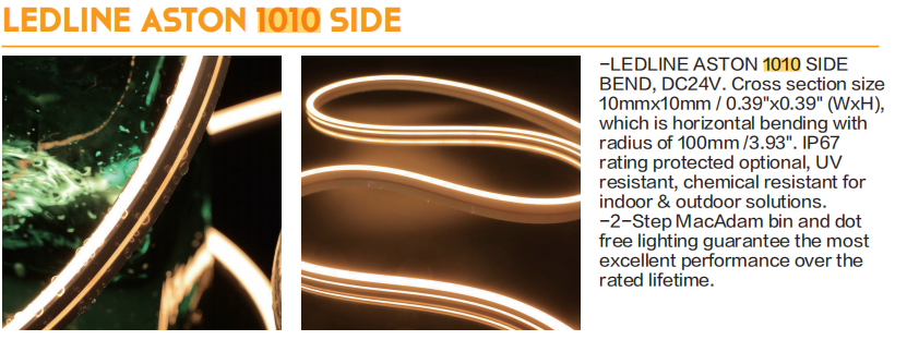 flex led 1010 нижний кабельный ввод боковой изгиб неоновая торцевая крышка силиконовый водонепроницаемый