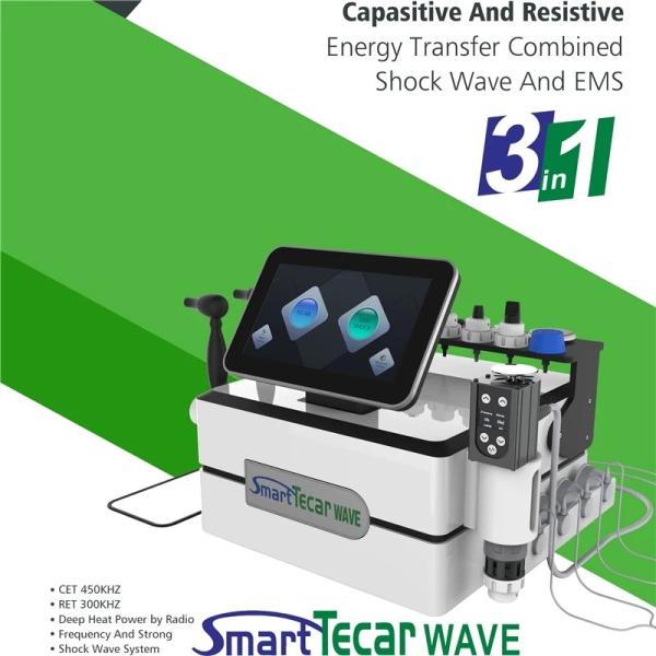Smart Tecar Shock Wave Therapy Machine With Capacitive Handle