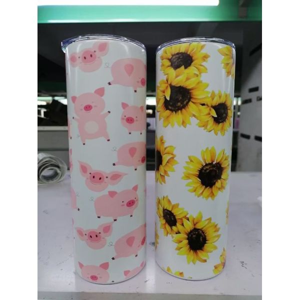 Blank Stainless Steel 20 Oz Sublimation Tumbler With Straw Bulk Skinny Straight