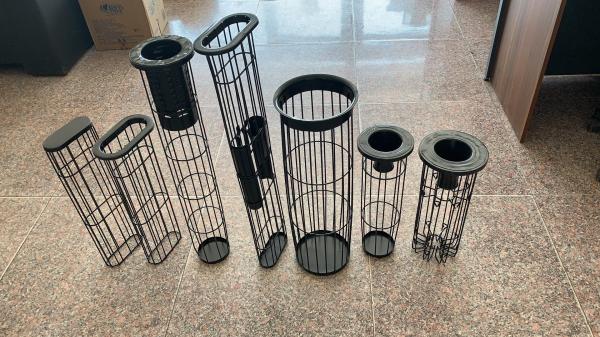 Cement Plant Galvanized Dust Collector Filter Cage Three Section Stainless Steel Dust Collector Skeleton