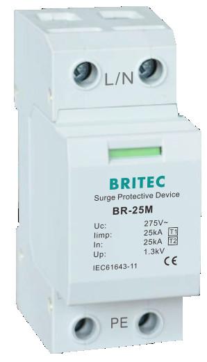 BR-25M 4P Type 1 Surge Protection Device Lightning protection varistor SPD  lightning protection spark aresster