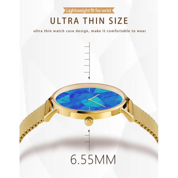 SS316L Women'S Quartz Stainless Steel Watch 3atm Water Resistant