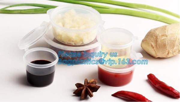 Disposable mini plastic jelly cup PP sauce cup,PS Sauce Cup,Transparent PP Plastic Square Portion Sampling Sauce Cup wit