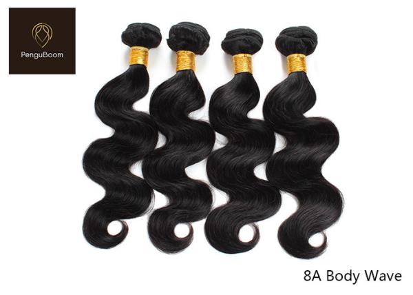 OEM Design 45.72cm 18 Inch Human Hair Bundles With Closure No Smelling
