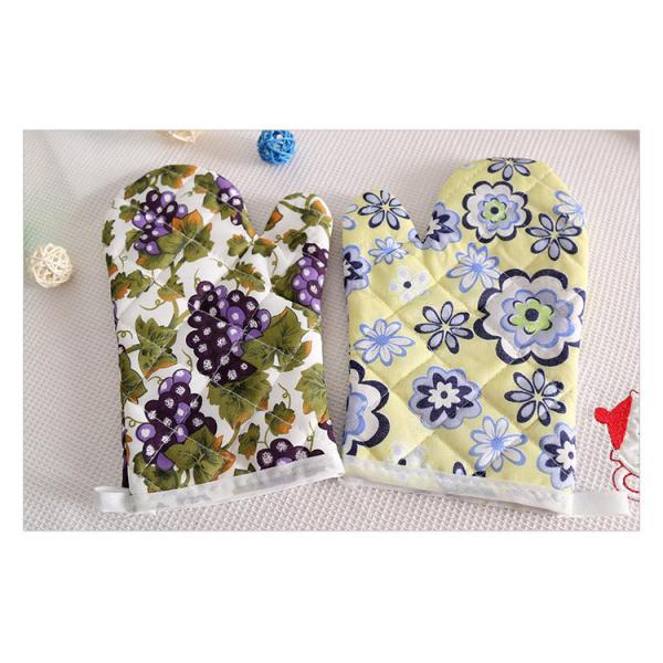 Manufacturer Custom digital printed cooking kitchen microwave cotton oven glove