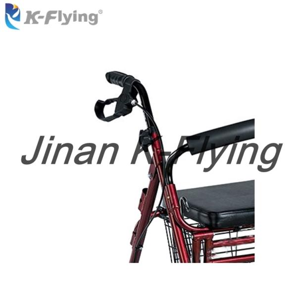 Deluxe Height Adjustable Adult Walker Rollator Folding Metal Aluminum