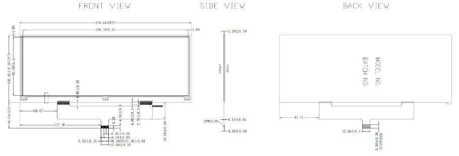 10.85 Inch Long Bar Epaper Display 1360x480 High-Resolution Ultra-Wide E Ink Screen
