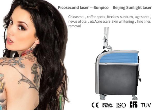 2000MJ Alexandrite Picosecond Laser Tattoo Removal Machine 755Nm Black And Blue