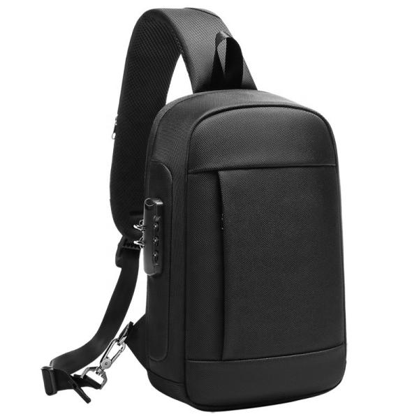 New custom logo Shoulder bag multifunctional waterproof anti theft chest bag men sling bag