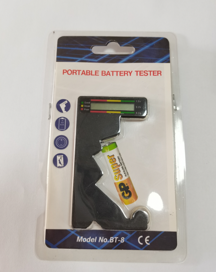 IMHOO BT-8 Digital Battery Tester 1.5V 3V 9V for AA AAA Button Cell ODM CE LCD No Battery Required