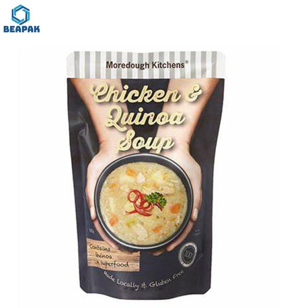 Liquid Organic Soup Packaging Stand Up Zipper Retort Pouch