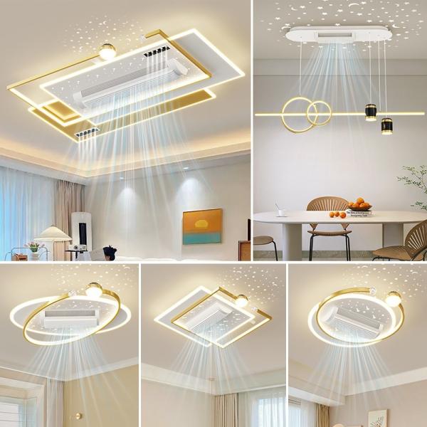 JYLIGHTING Modern Luxury Home Bladeless Fan Ceiling Lamp Led Ceiling Fan