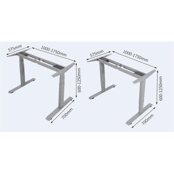10% Высота рабочего цикла Регулируемая стоячая рабочая станция для домашнего офиса из нержавеющей стали