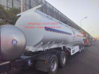 Semi-remolque de tanque de óleo branco de 3 eixos com capacidade de carga de 45CBM