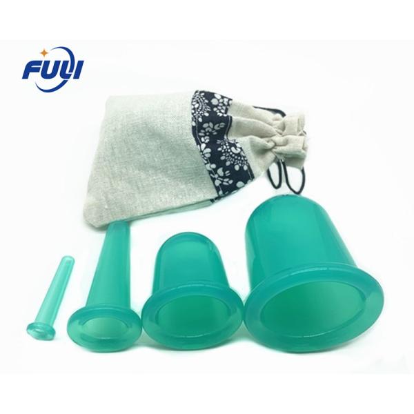 Low price promotion high quality vacuum cupping 4 piece set rubber straw glass cupping noodle cupping massager