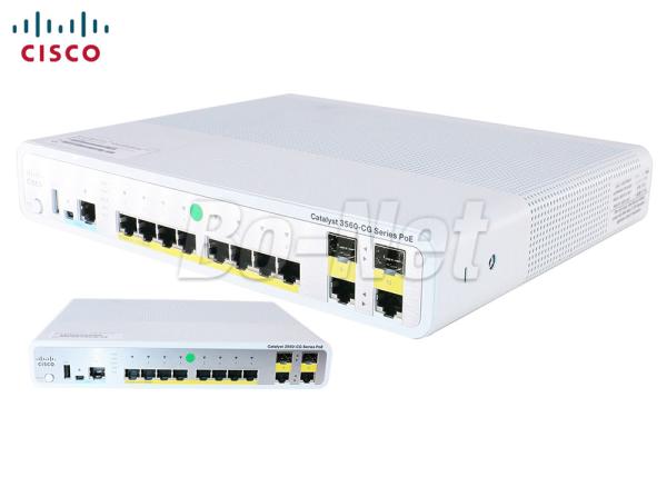 IP Base Second Hand Cisco Switch 3560 Series 8 PoE Ports 2 Uplink Ports WS-C3560CG-8PC-S