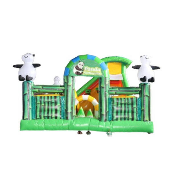 Commercial Factory Sale of Large Panda Jumpers Inflatable Bounce House Kids' Bouncy Castle with Slide Inflatable Playground