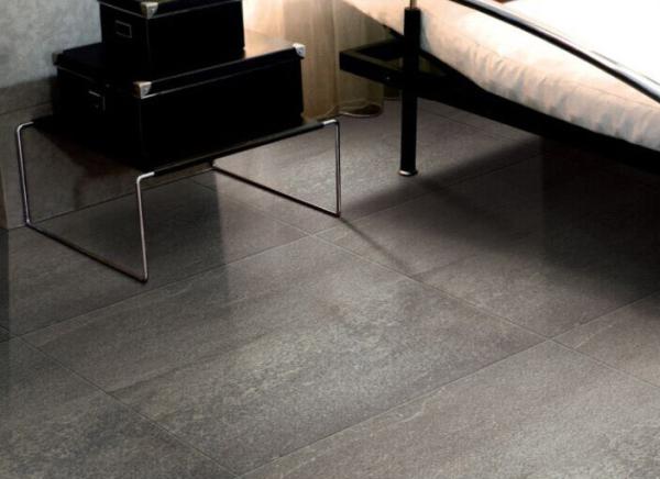 Matte Surface 24x24 Porcelain Tile Stone Look  Grey Color Concave Convex Pattern
