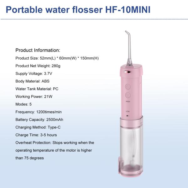OEM ODM Water Flosser For Teeth And Braces Cordless Dental Water Jet Cleaner Oral Irrigator