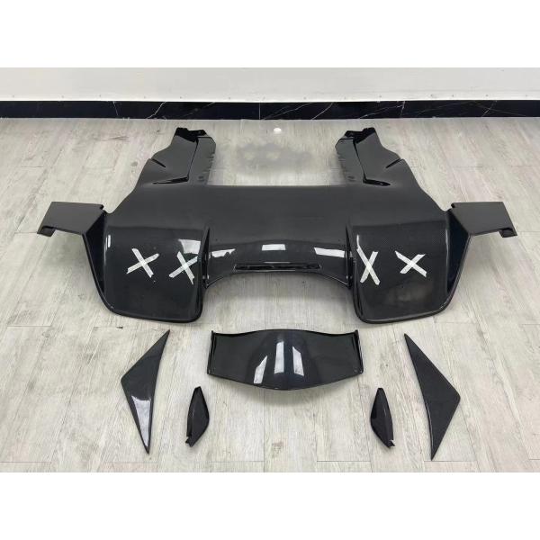 Vende como pasteles calientes para McLaren MP4-12C 625C 650S Kit de cuerpo de fibra de carbono mejorado 675LT estilo falda lateral difusor trasero