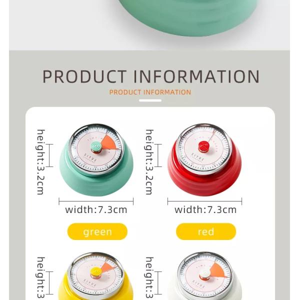 Round Magnet Kitchen Timer , Safe Mini Circle Digital Cooking Timer