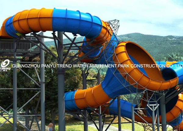 Newest Amusement Waterpark Equipment Giant Fiberglass Constrictor Slide for Theme Water Park