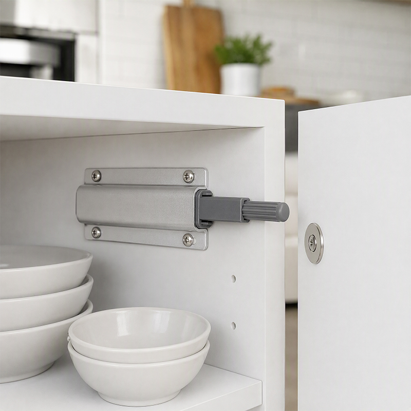 Handle-Free Push-to-Open Hidden Rebound Latch Heavy-Duty Push Open Catch for Wardrobe Doors & Concealed Drawers