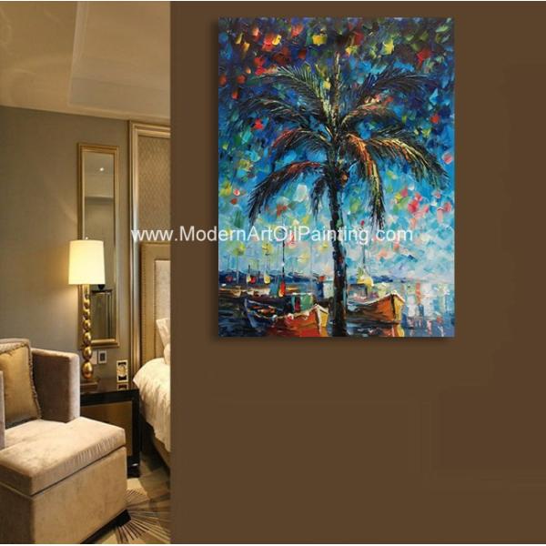 Hand Painted Palette Knife Oil Painting Seascape Gulf of Mexico Wall Art Decoration