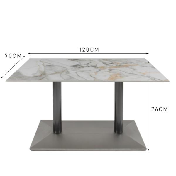 Luxury Square OEM Marble Pedestal Dining Table