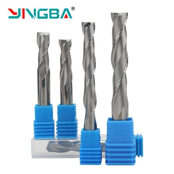 Two Flute Spiral Milling Cutter 2F End Mill for Acrylic PVC Hardwood CNC Tool Router Engraving Bit up