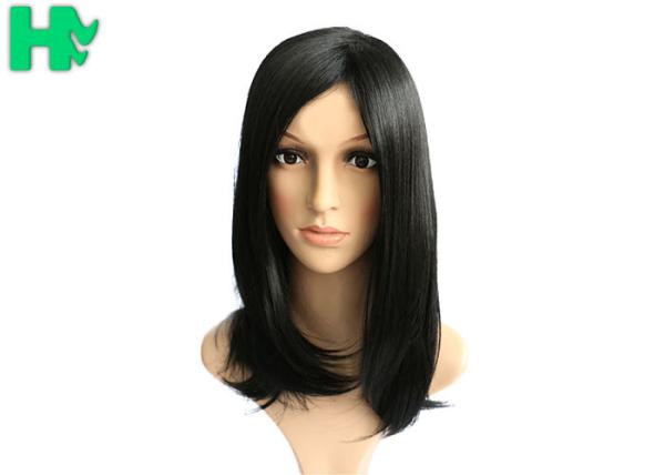Synthetic Lace Front Wigs With Baby Hair , Long Back Straight Wigs