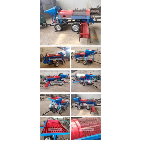 3KW Mobile Mini Alluvial Gold Wash Plant Machine Gold Washing Trommel Screen with 3