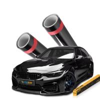 Film de protection de peinture de voiture de 60 pouces x 40 pieds noir brillant TPU PPF Film 7,5 milles d'épaisseur