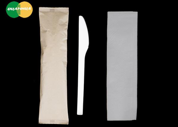 Disposable Plastic Knife Fork PLA Cornstarch Cutlery For Fast Food