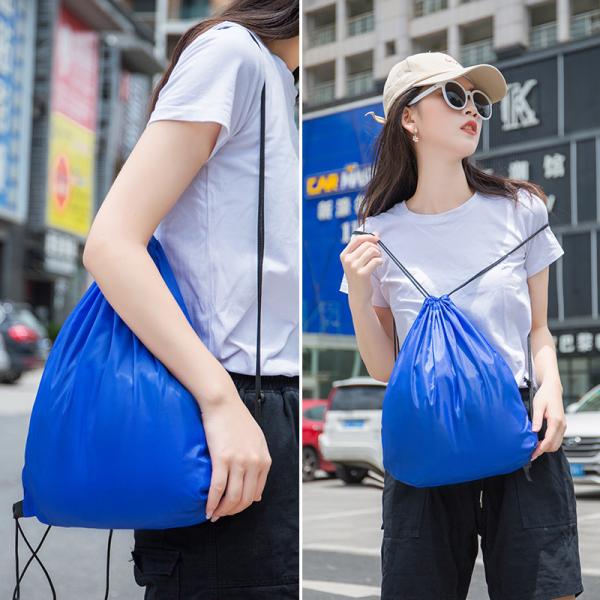 Mesh Polyester Gift Drawstring Bag Recycled Nylon Polyester for Reusable Sport Bags
