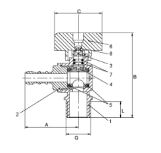 HPb59-1 body leaded valve ball valve brass valve Two-Piece Body Gas Water SS Manual Used for piping connections