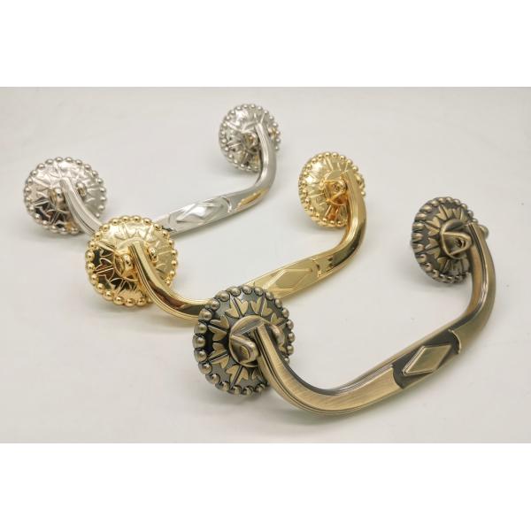 Brass Finish Wooden Coffin Fittings 19*7cm