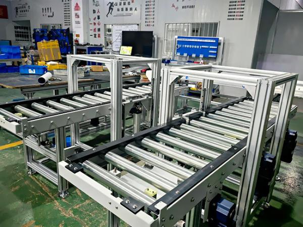 Robot Collaborate Drum Conveyor Assembly Line For Lights-Out Manufacturing