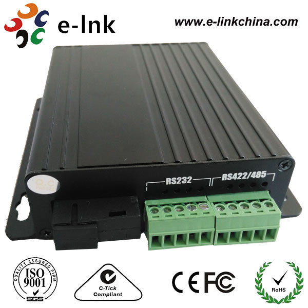 RS232 / RS422 / RS485 Serial To Fiber Optic Media Converter With SC SM 20Km