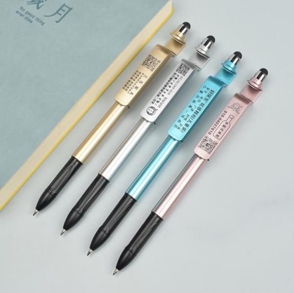 0.7mm Writing width Touch Metal Ball Pen With Stylus Gold Pink Silver